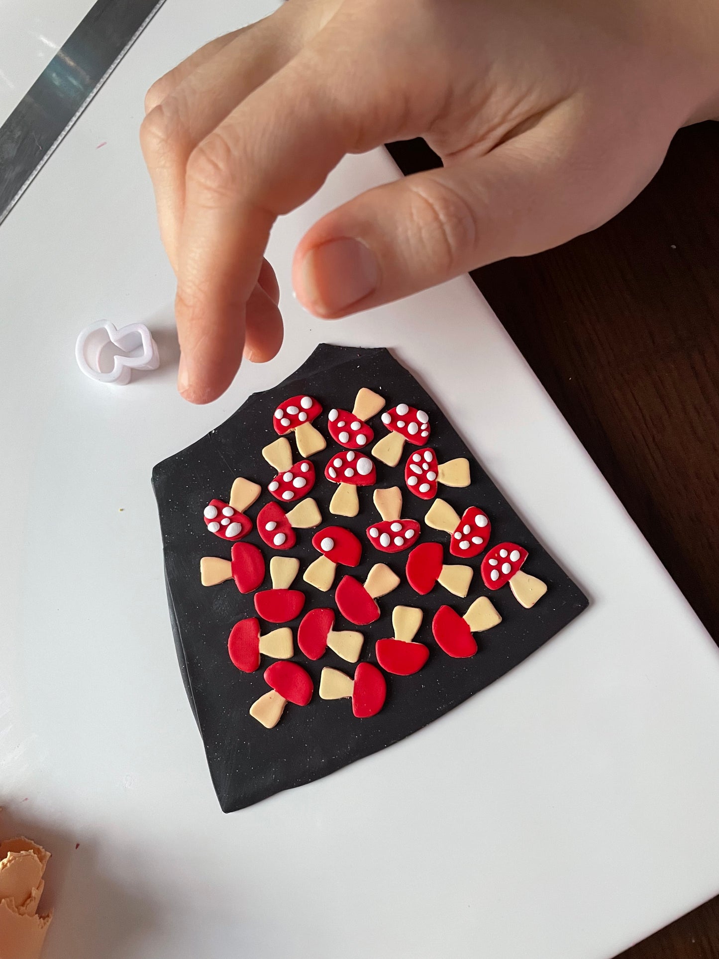 Glitter Toadstool Mushroom Earrings