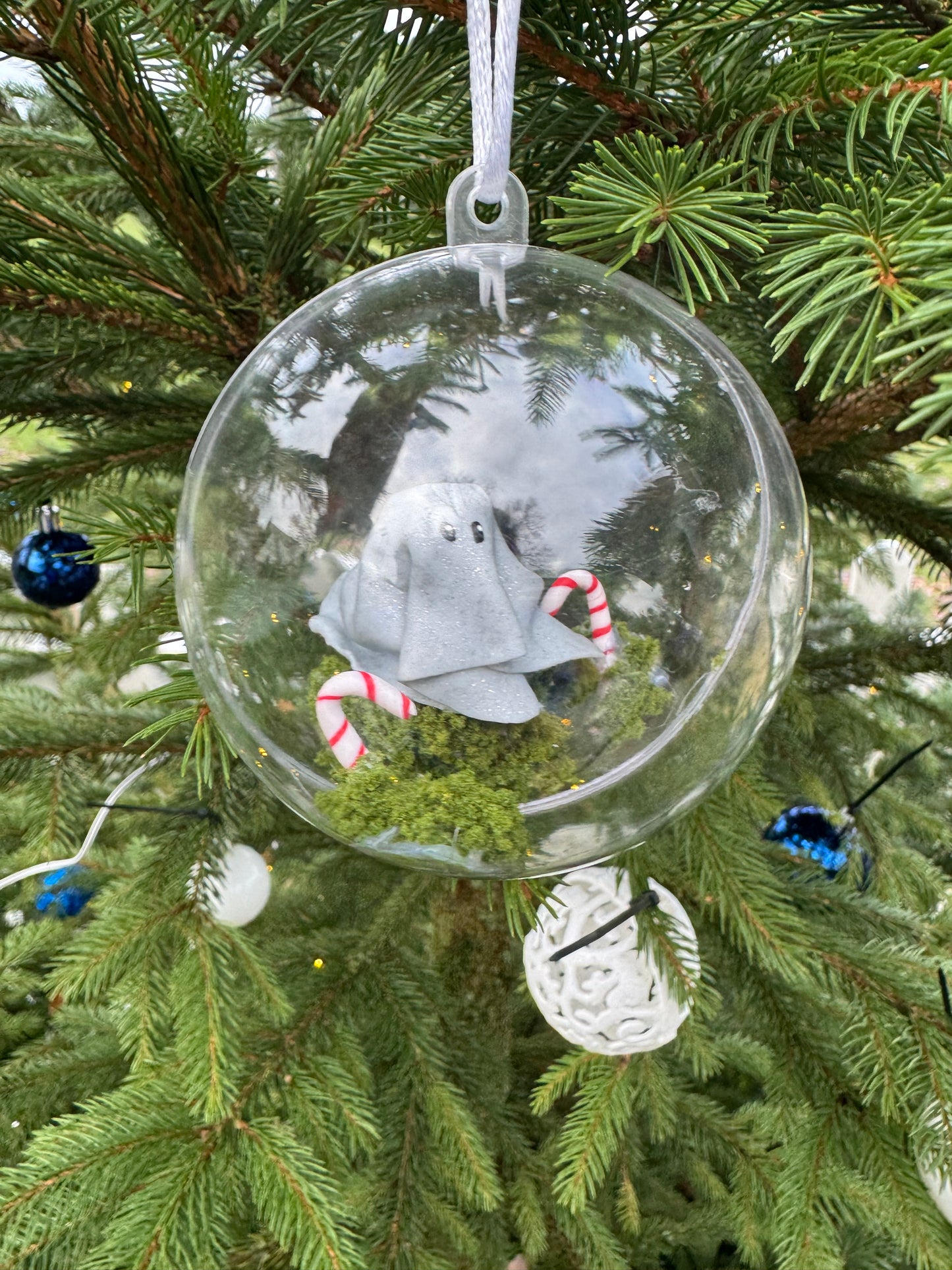 Christmas Ghost Large Bauble Decoration