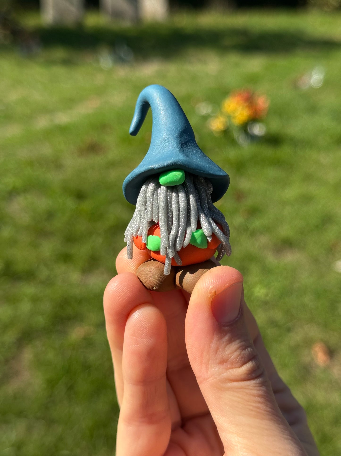 Blue Hat Gonk with Glitter Grey Beard Gnome Buddy