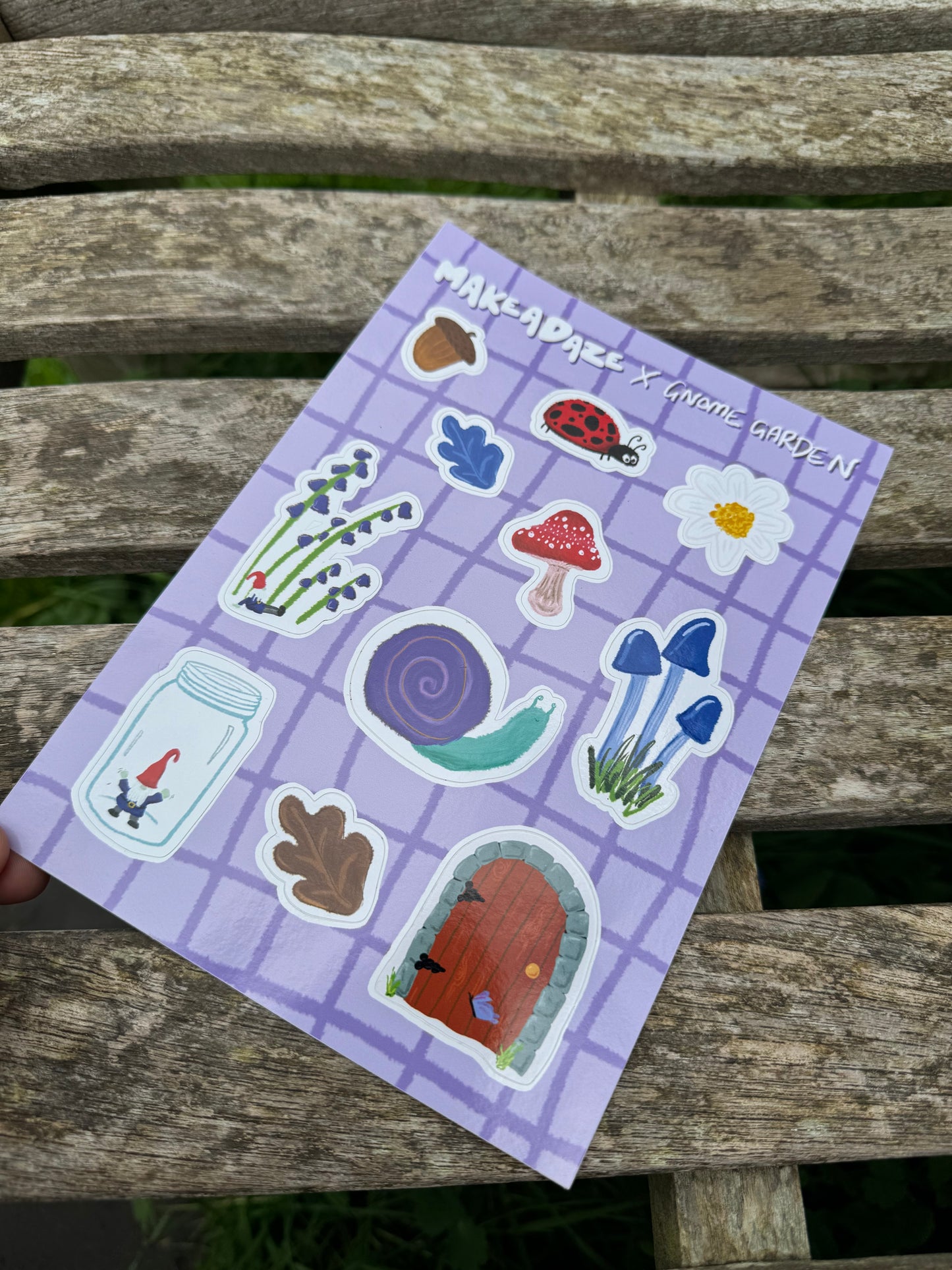 Garden Gnome Vinyl Sticker Sheet