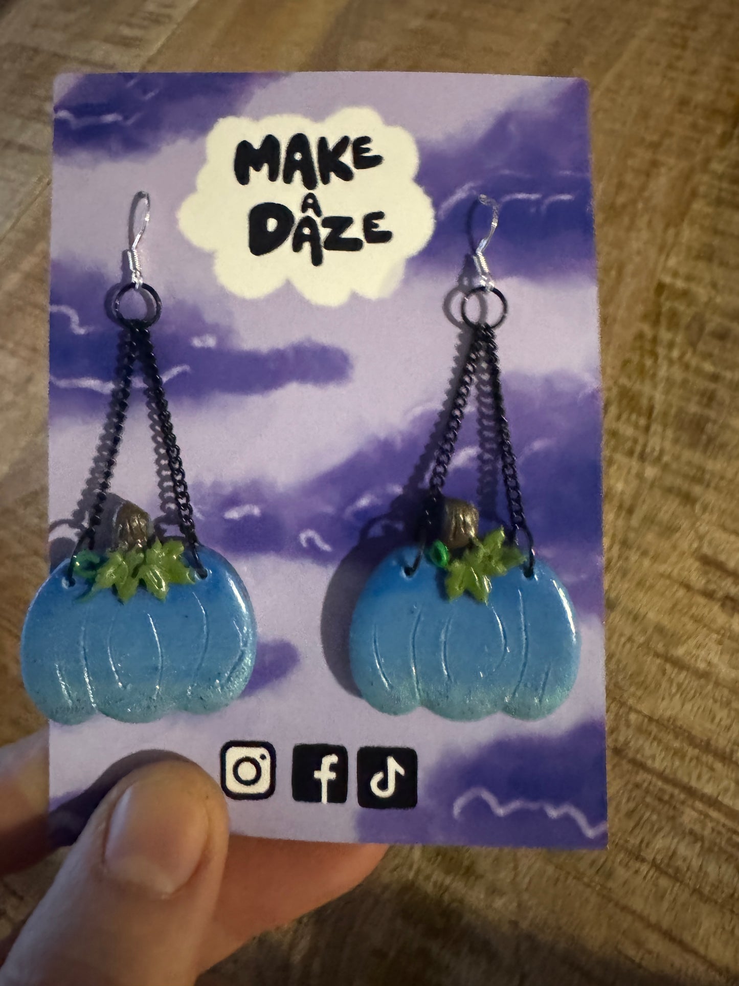 Pumpkin Ombré Sparkle Autumn Earrings