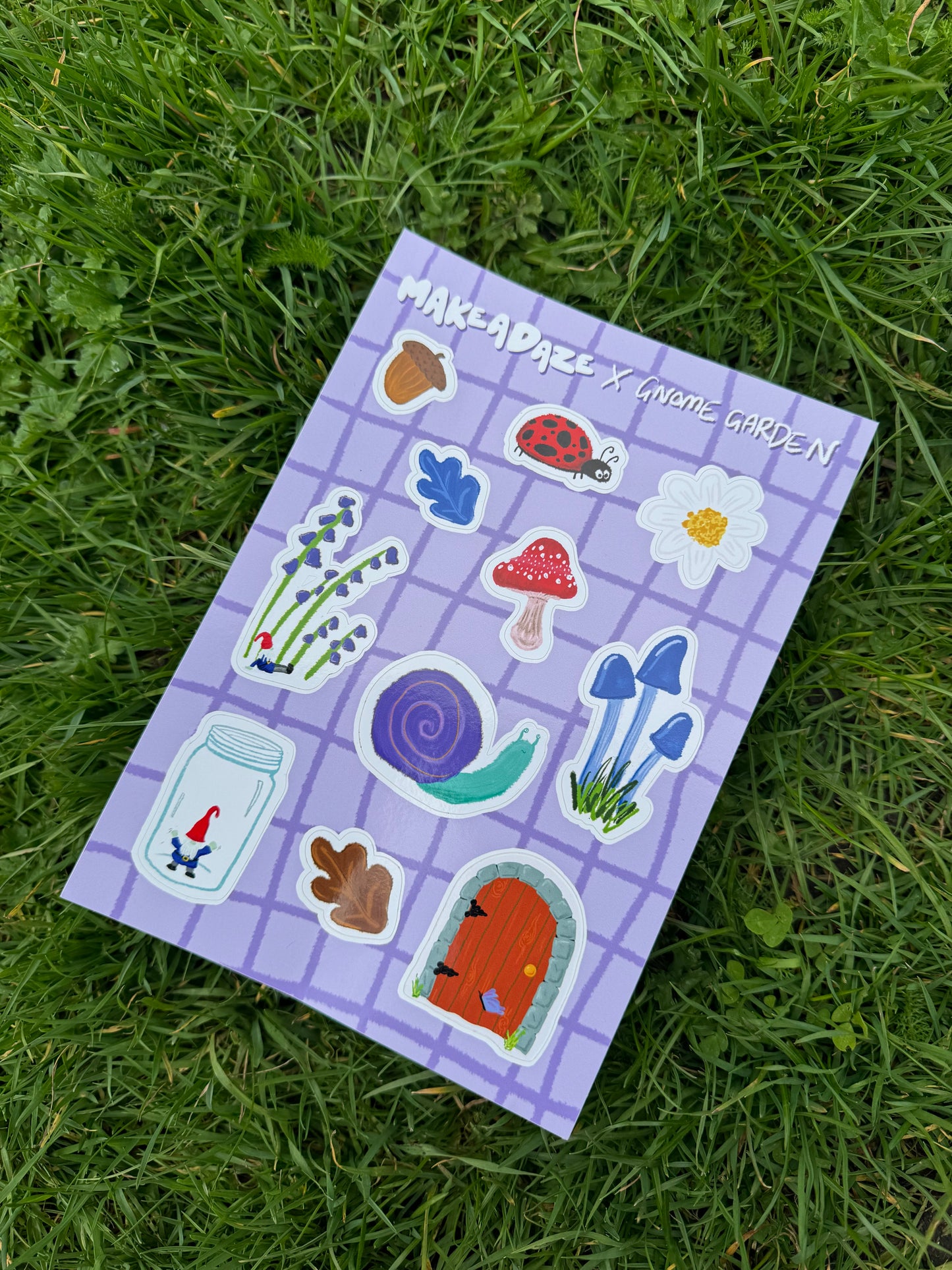 Garden Gnome Vinyl Sticker Sheet
