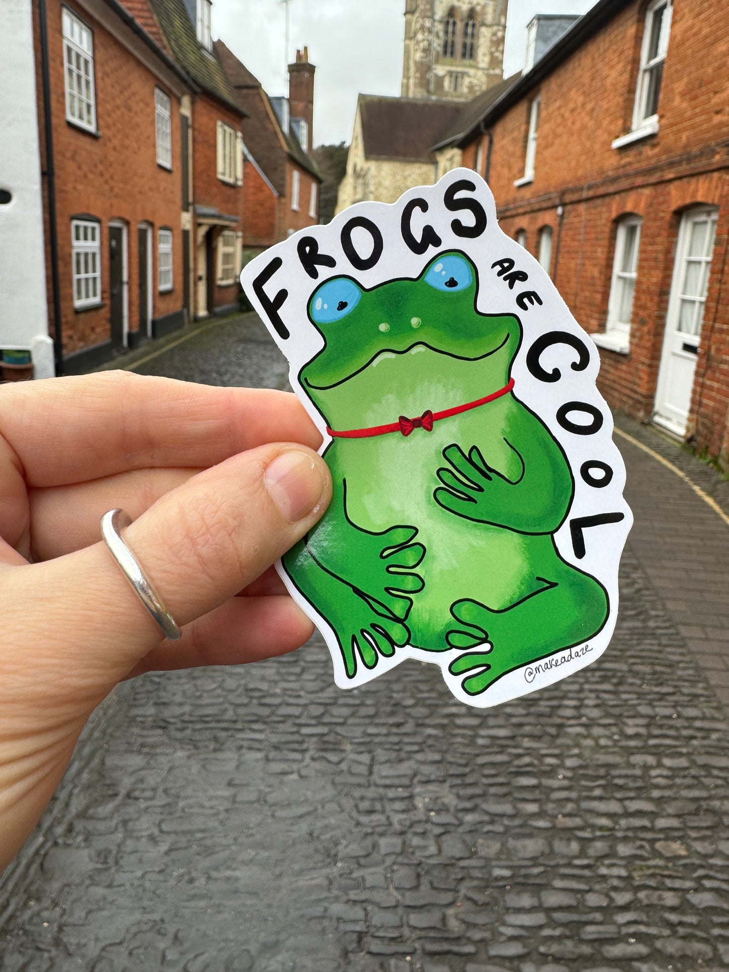 Frog Are Cool Vinyl Sticker