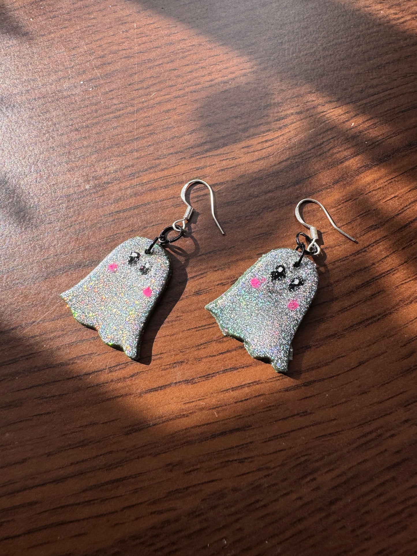 Sparkle Glitter Ghostie Earrings for Disco Vibes