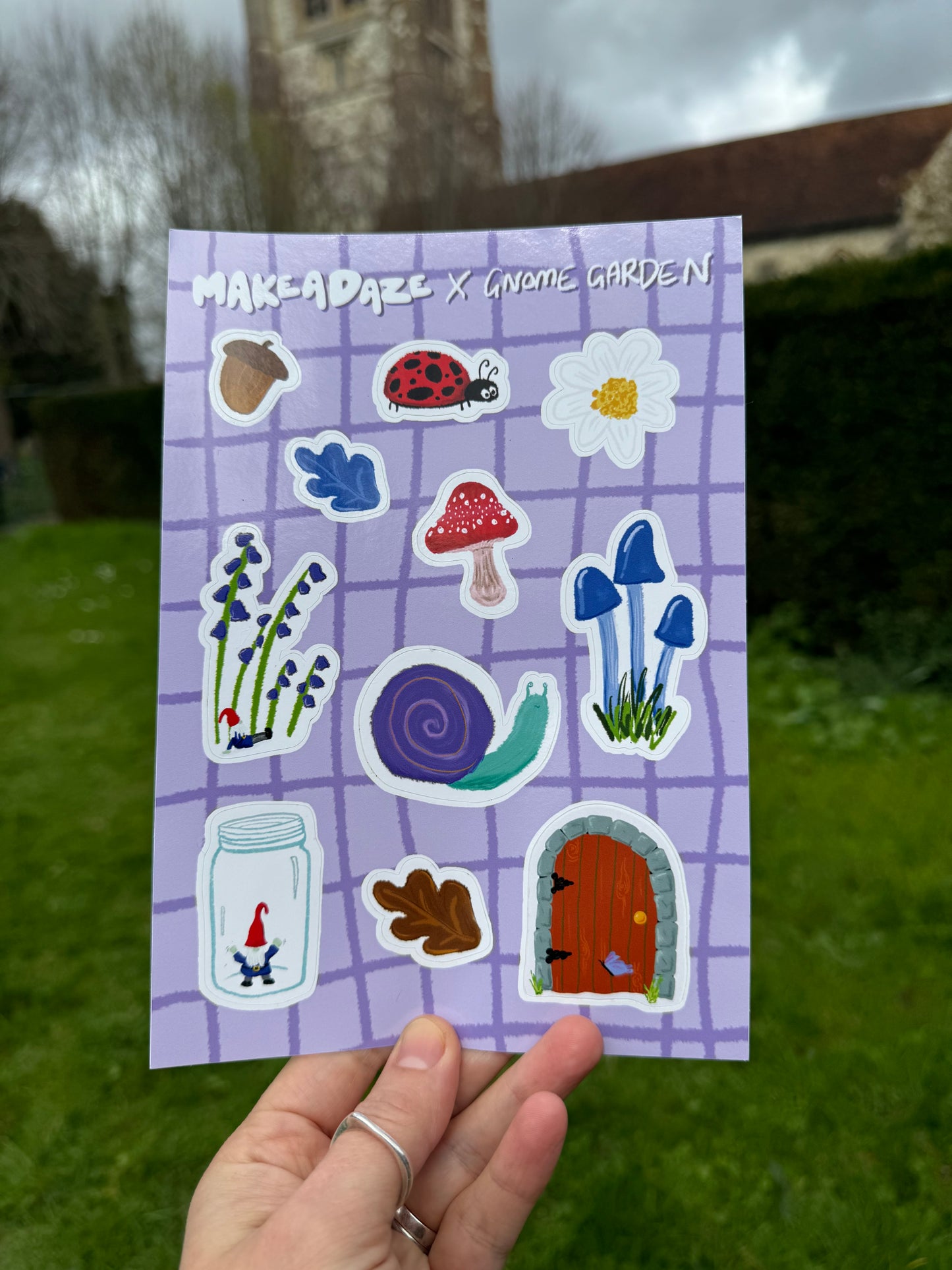 Garden Gnome Vinyl Sticker Sheet
