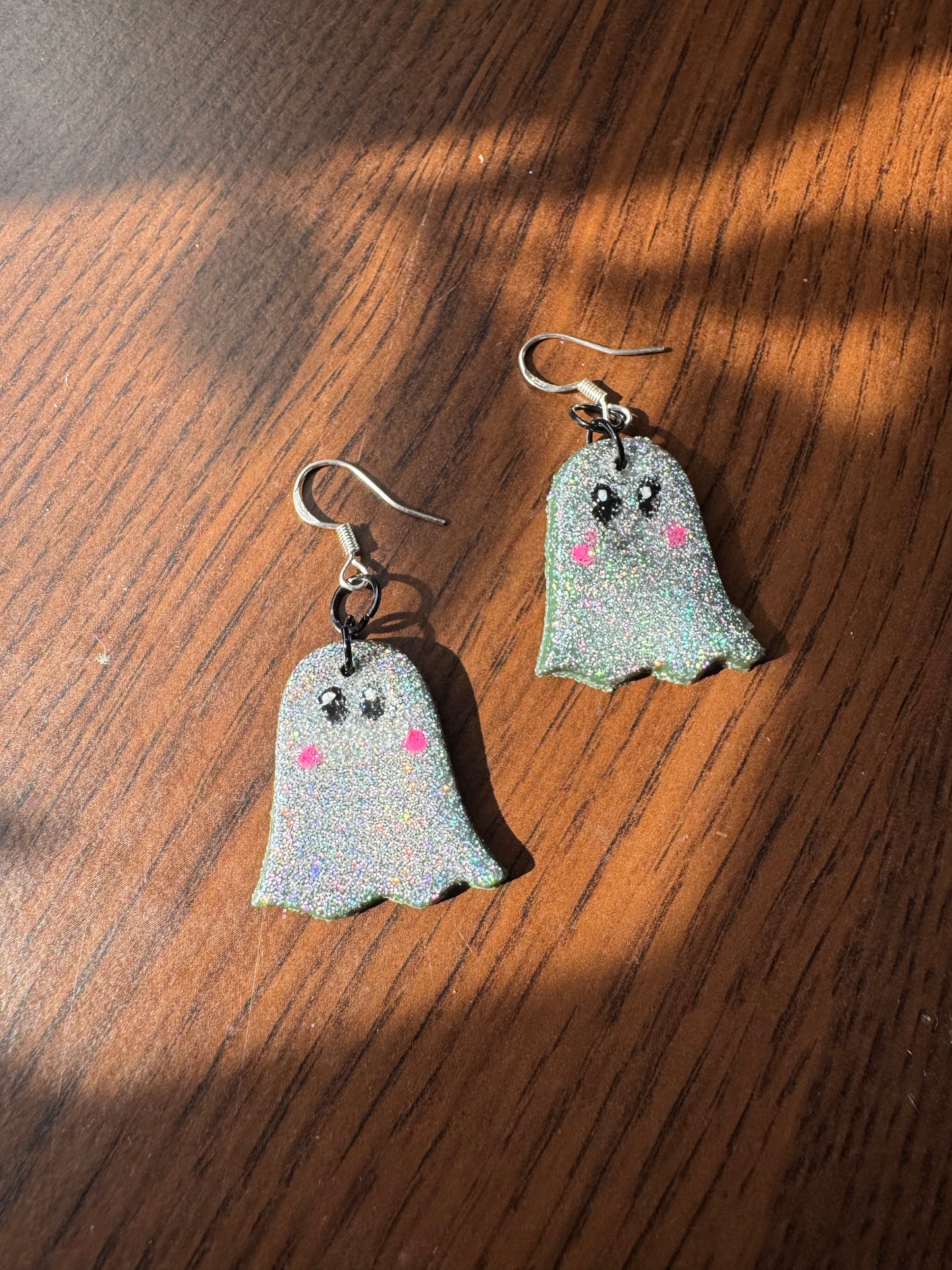 Sparkle Glitter Ghostie Earrings for Disco Vibes