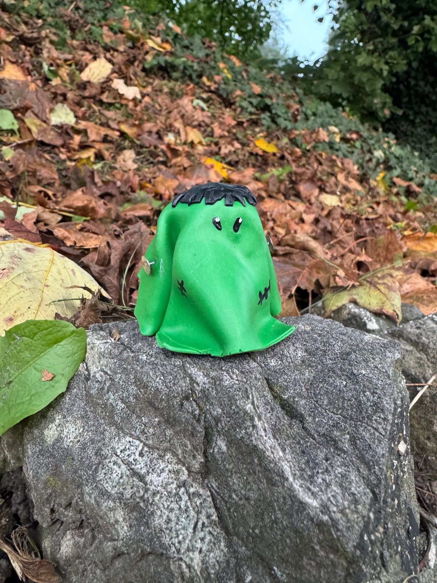Ghost Buddy Figure: Green Ghost with Frankenstein’s Monster details