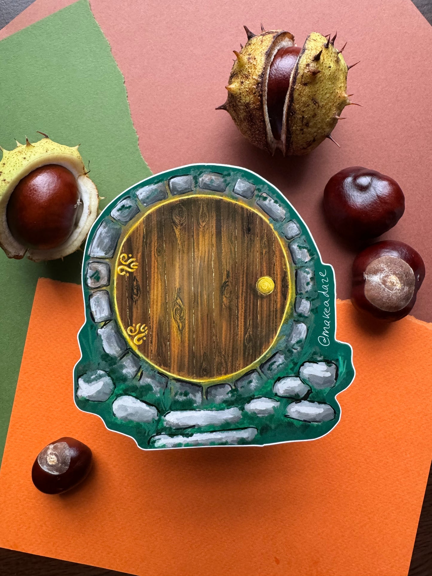 Fairy Door Vinyl Sticker Hobbit Home