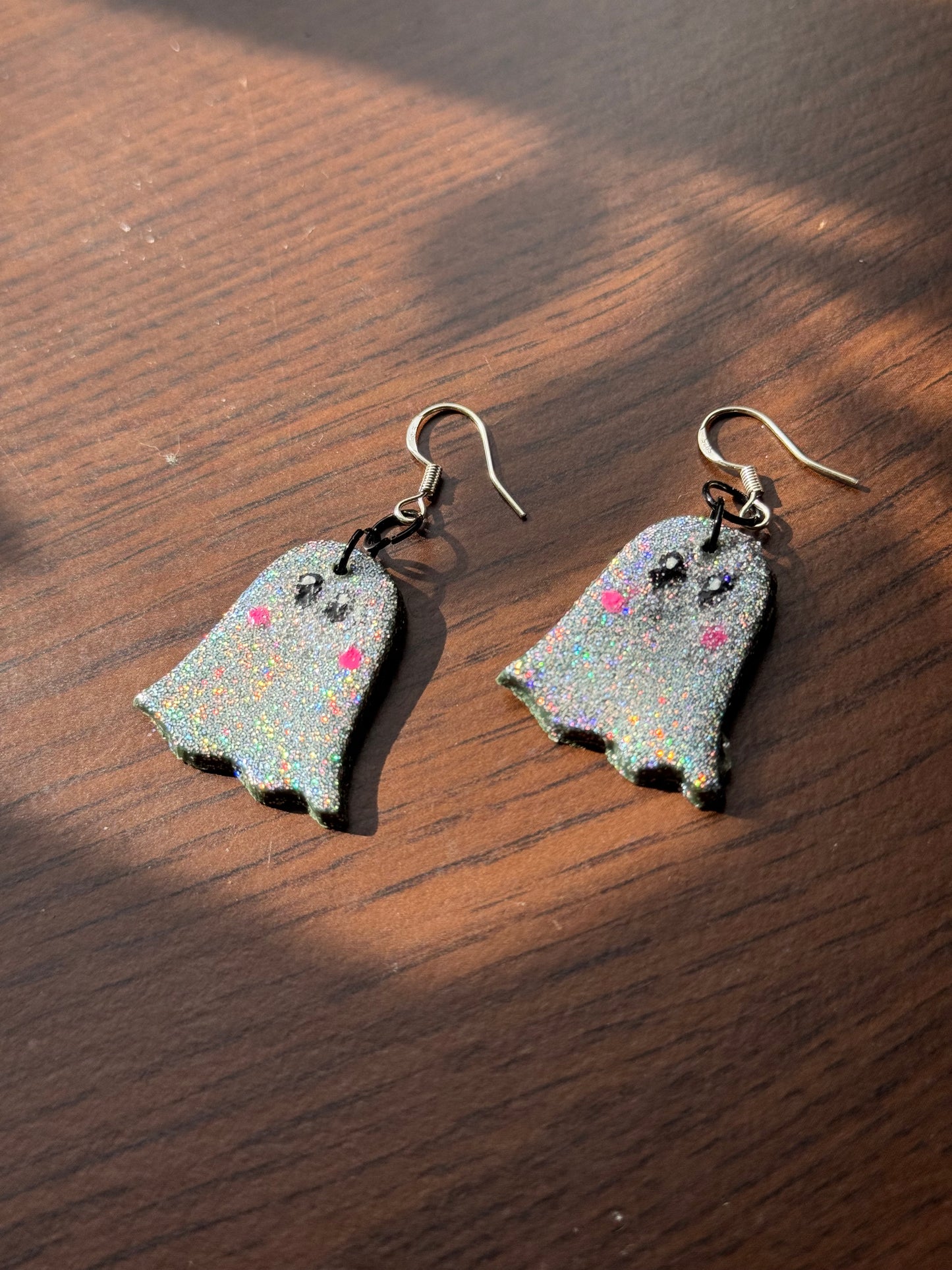 Sparkle Glitter Ghostie Earrings for Disco Vibes
