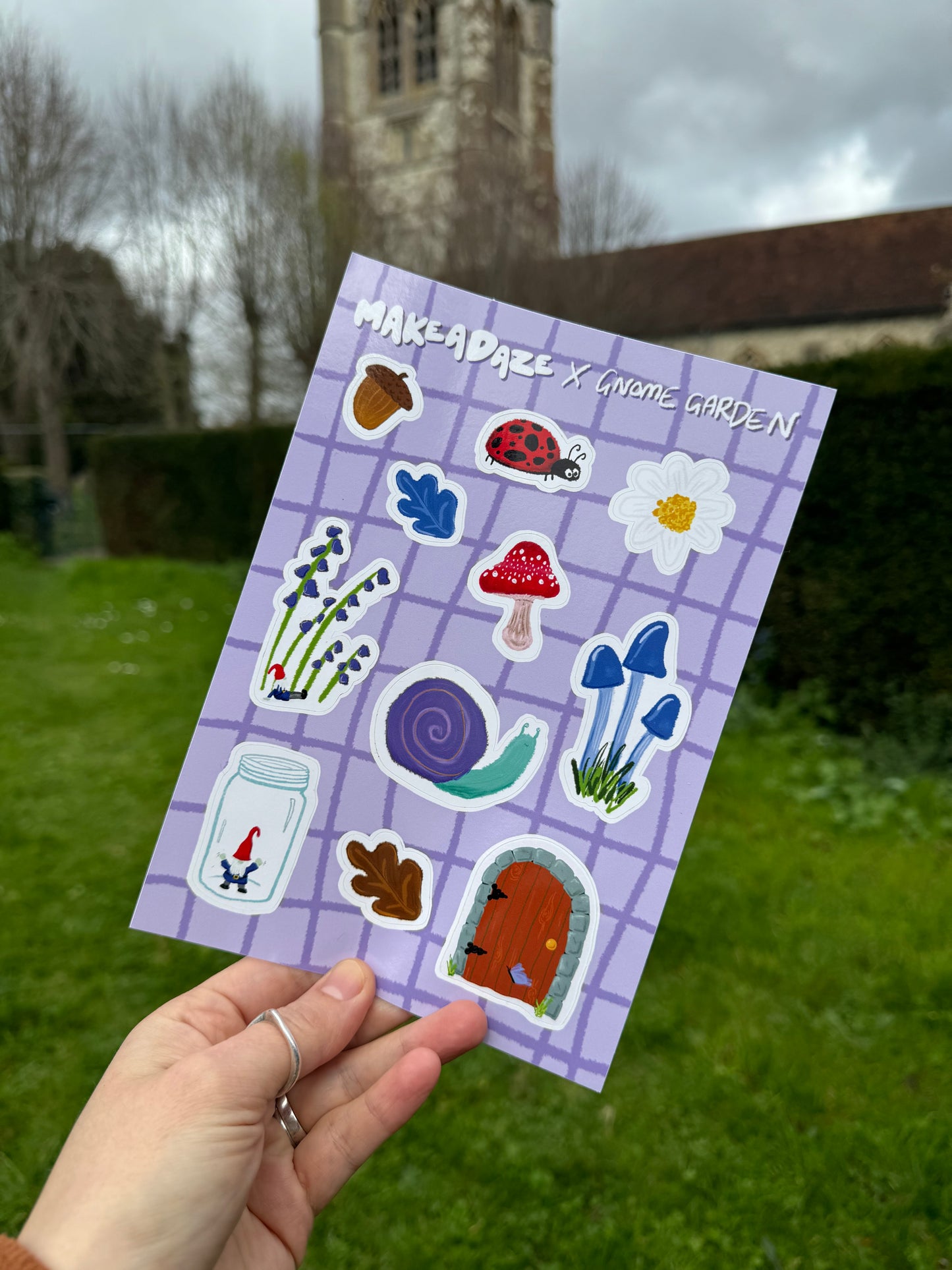 Garden Gnome Vinyl Sticker Sheet
