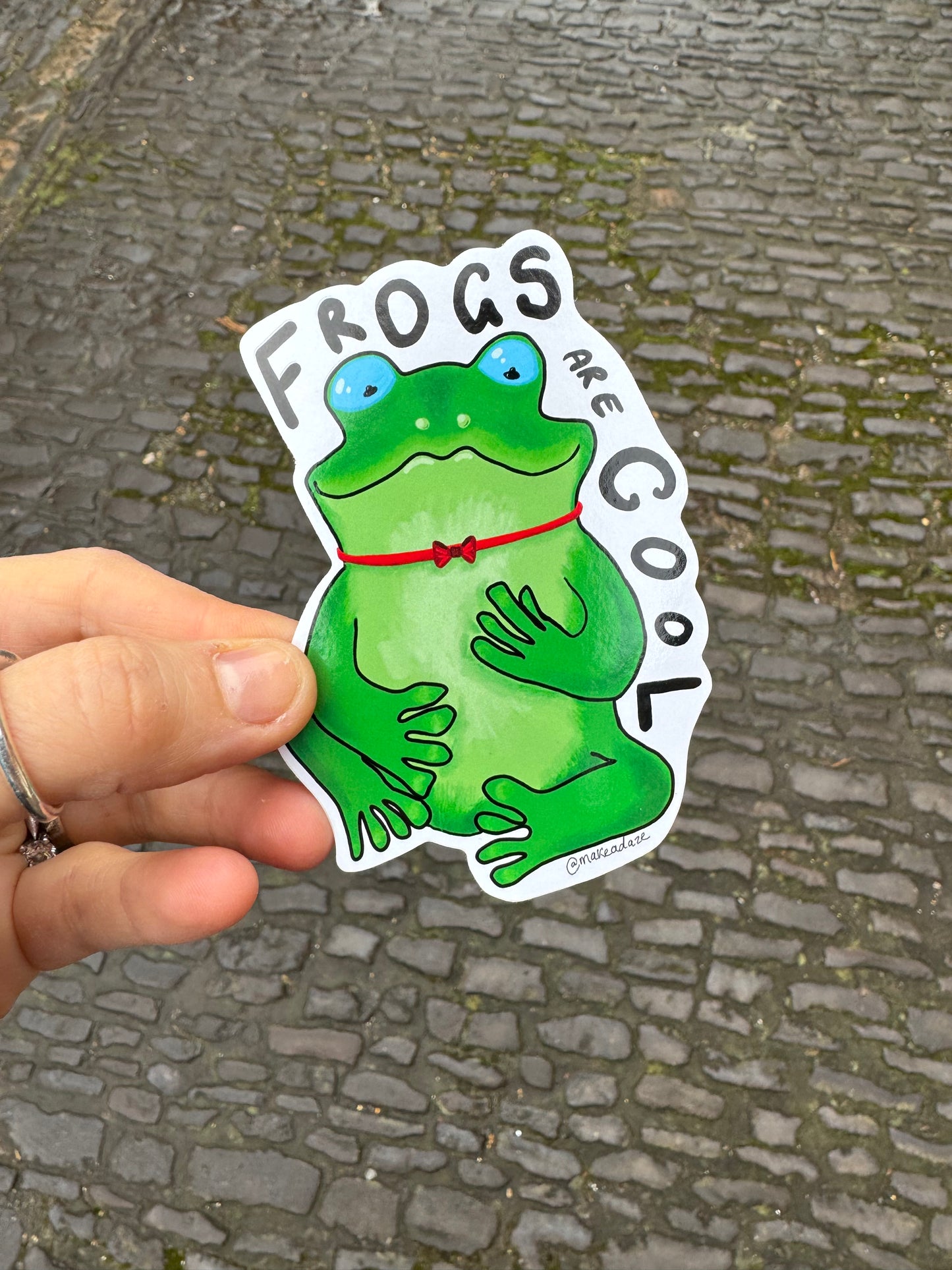 Frog Are Cool Vinyl Sticker