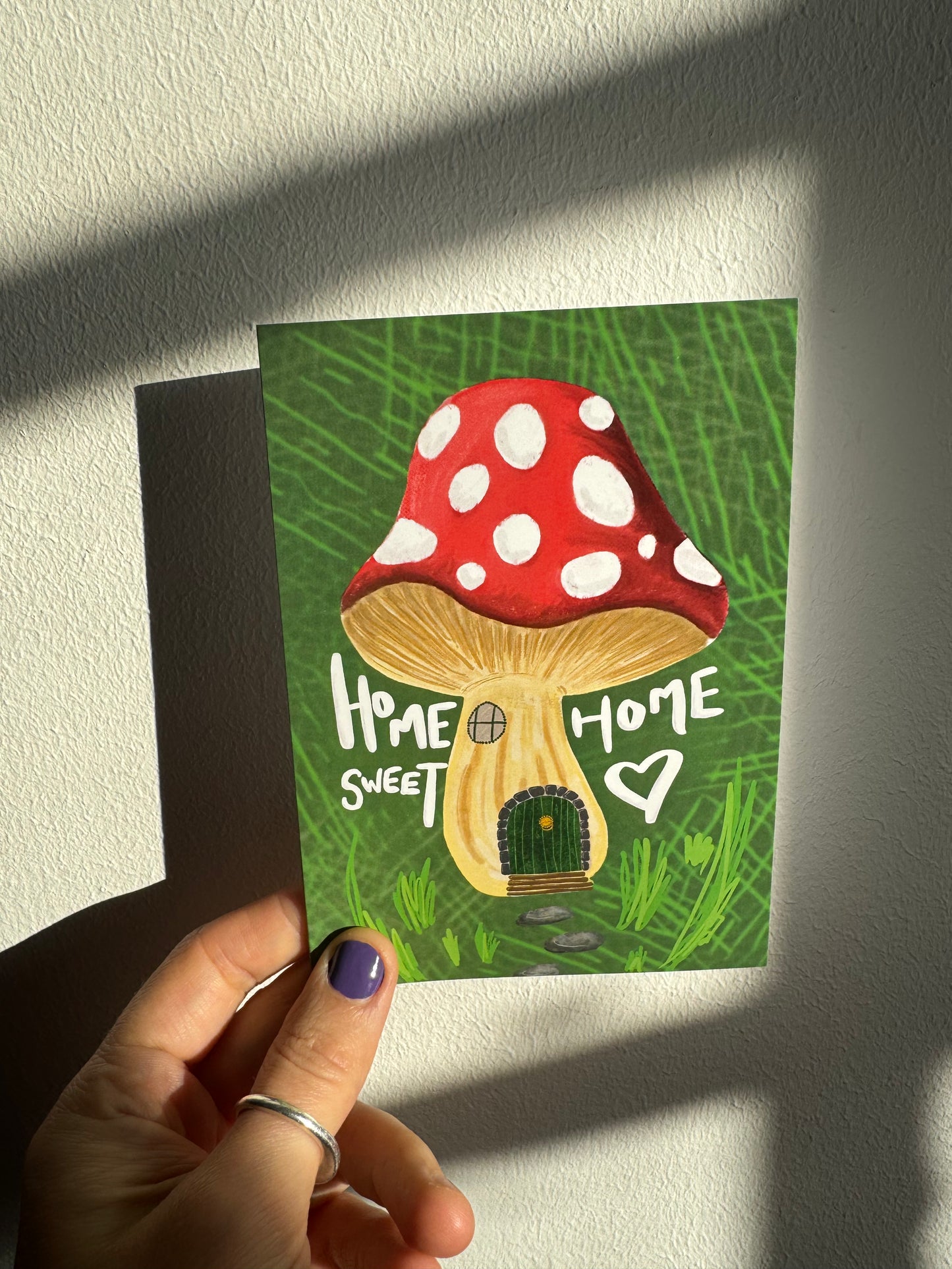 New Home Mushroom cosycore greeting card