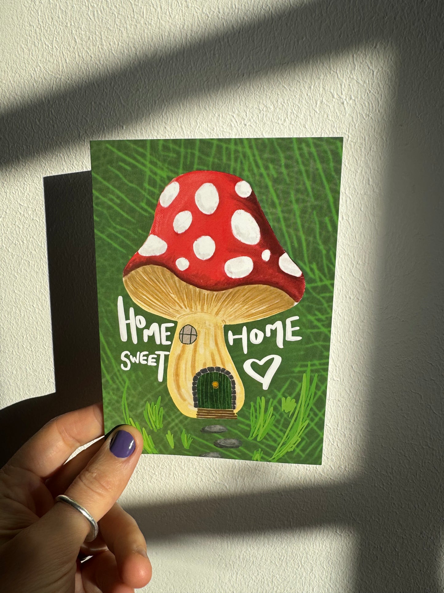 New Home Mushroom cosycore greeting card