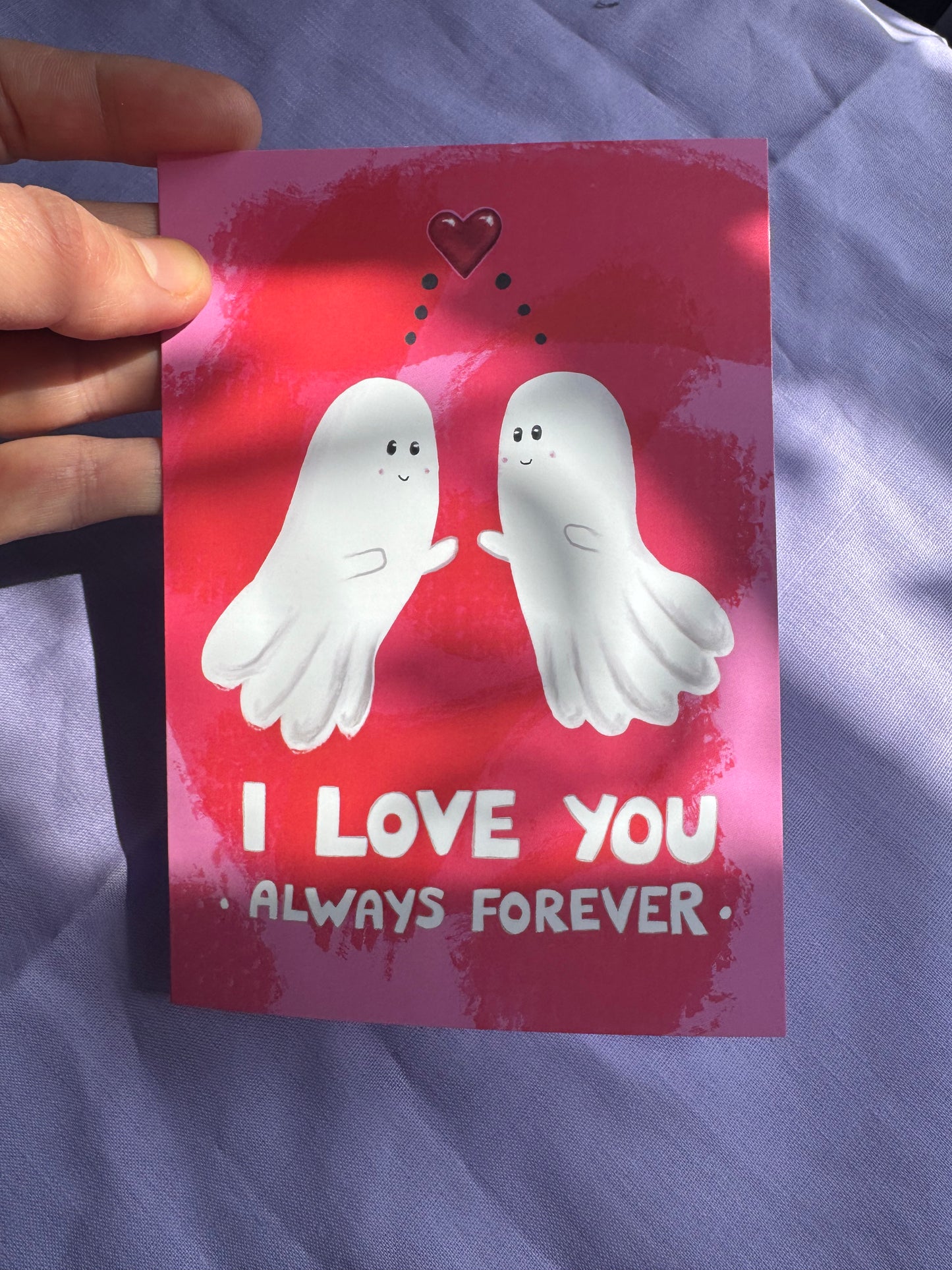 Lover Ghosts Valentines Anniversary Greeting Card