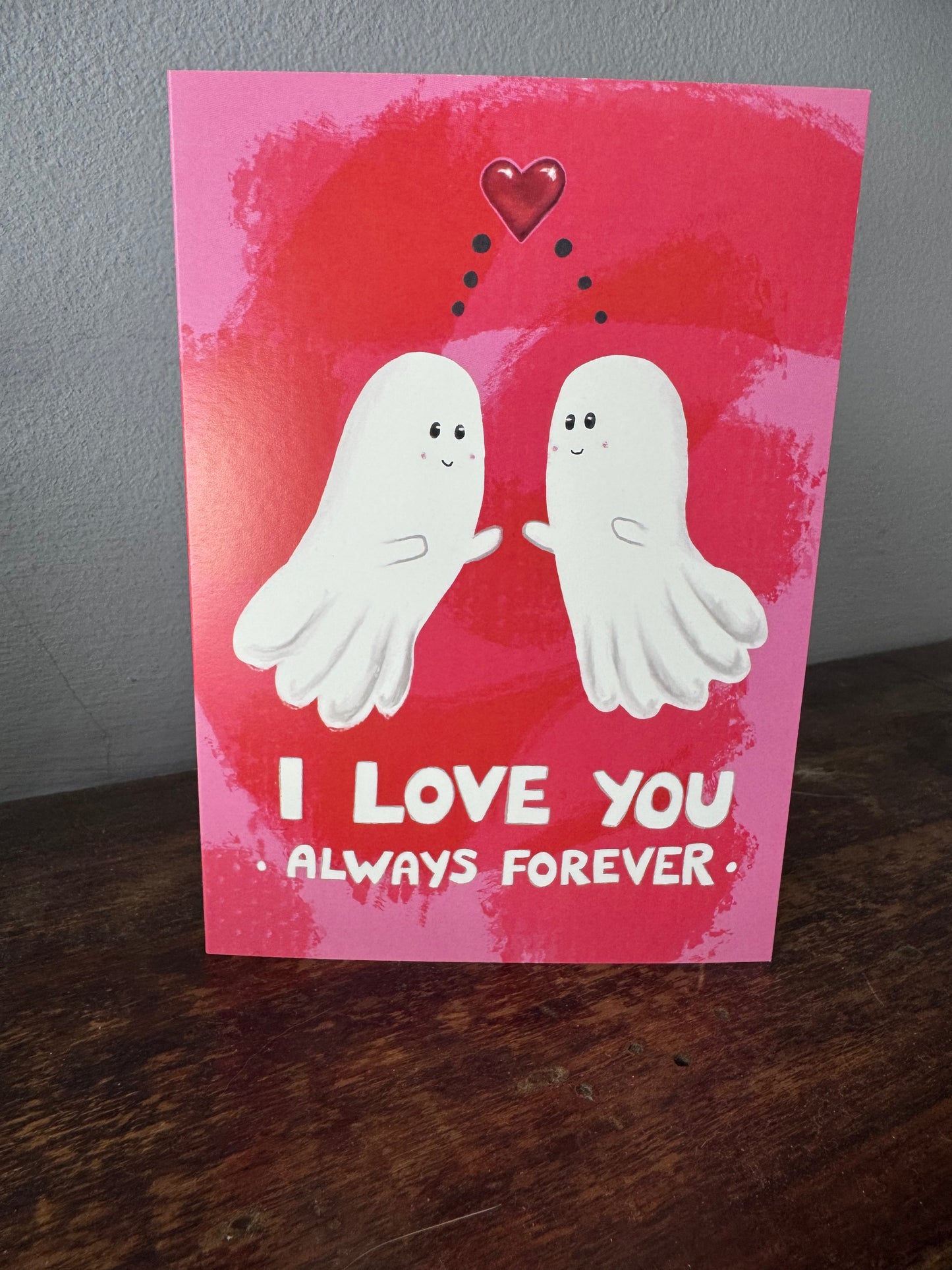 Lover Ghosts Valentines Anniversary Greeting Card