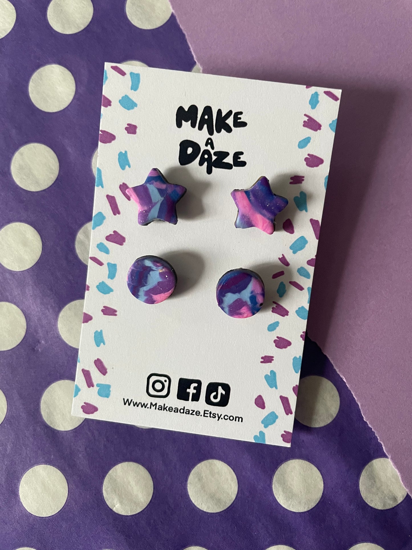 Twin Stud Packs: Galaxy Vibes Circle and Stars