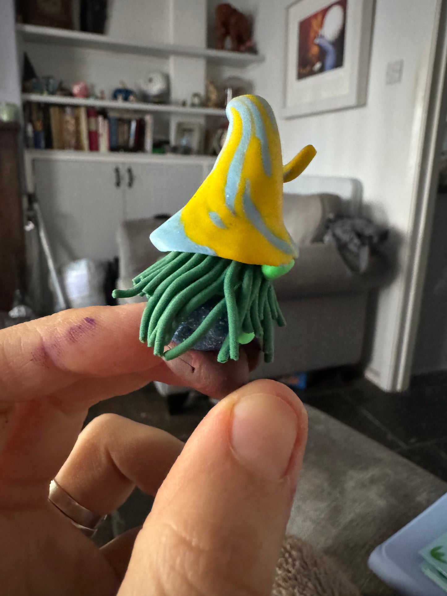 Yellow & Grey Swirl Hat Gnome Buddy