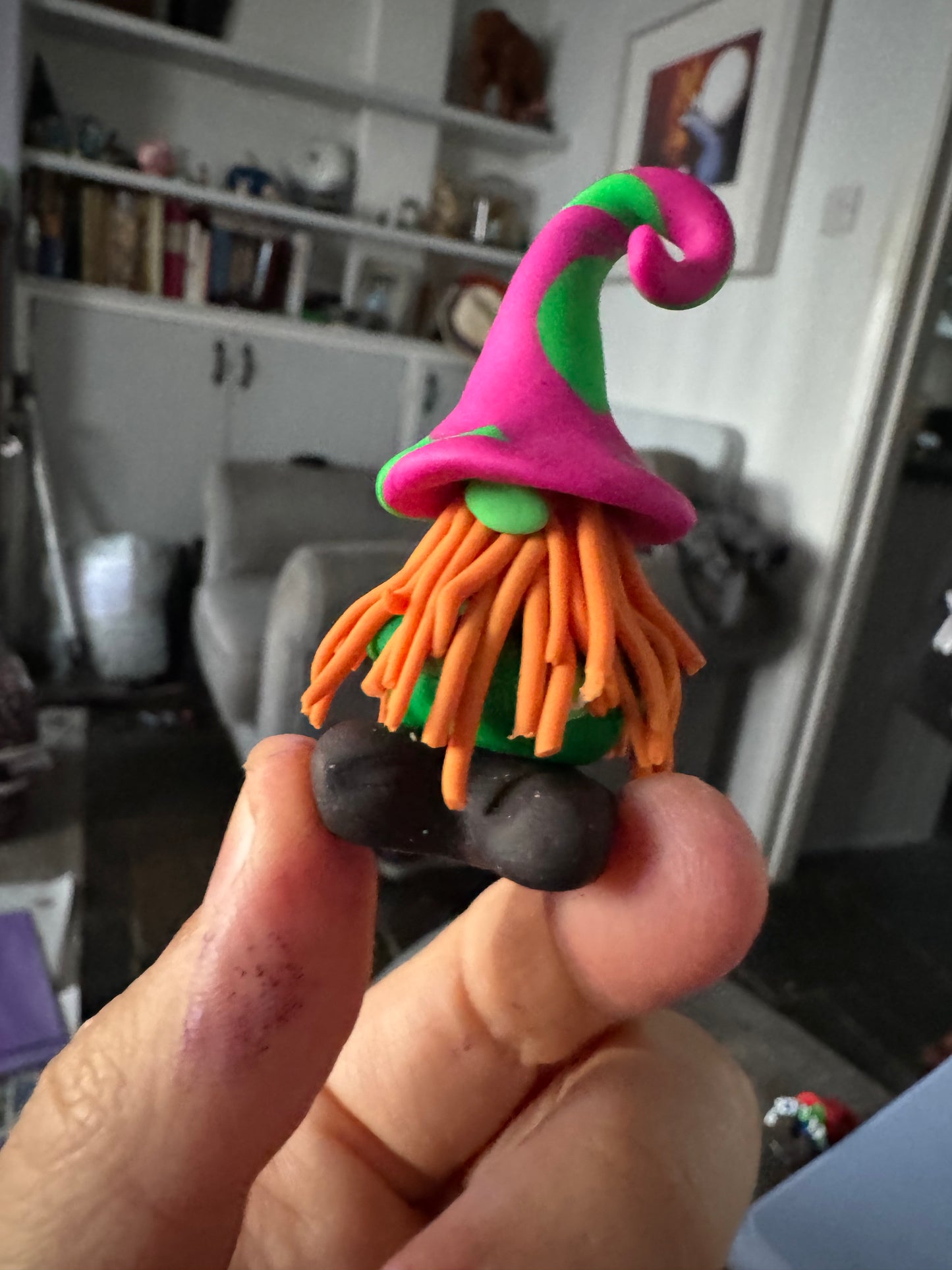 Pink & Green Swirl Hat Gnome Buddy