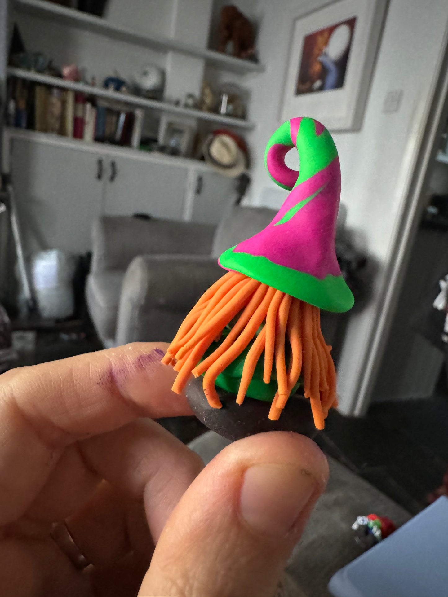 Pink & Green Swirl Hat Gnome Buddy