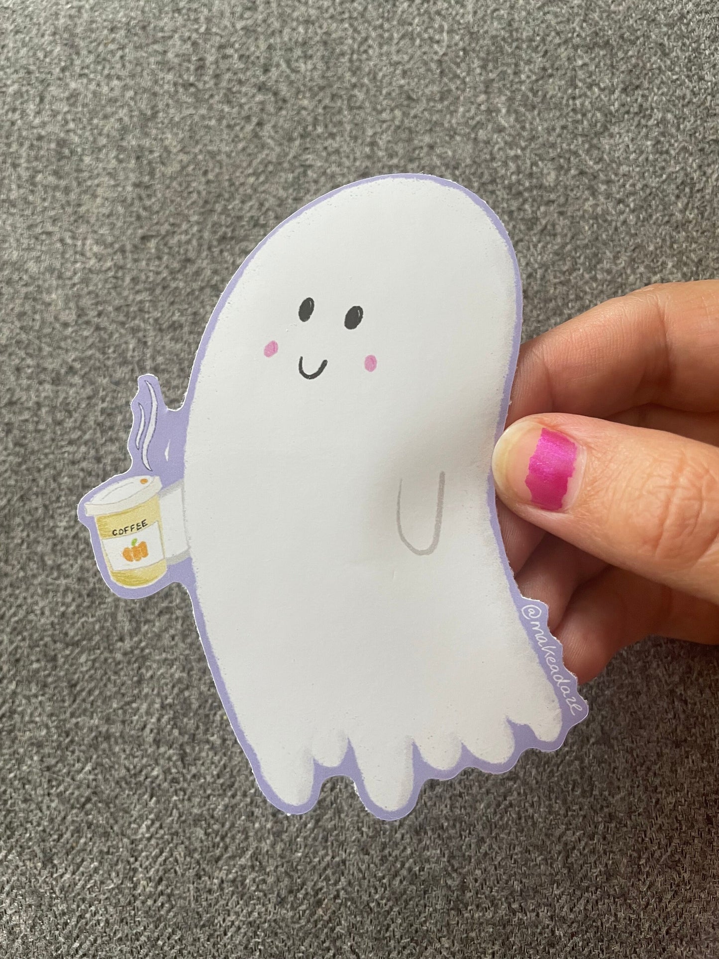 Coffee Ghost Vinyl Sticker
