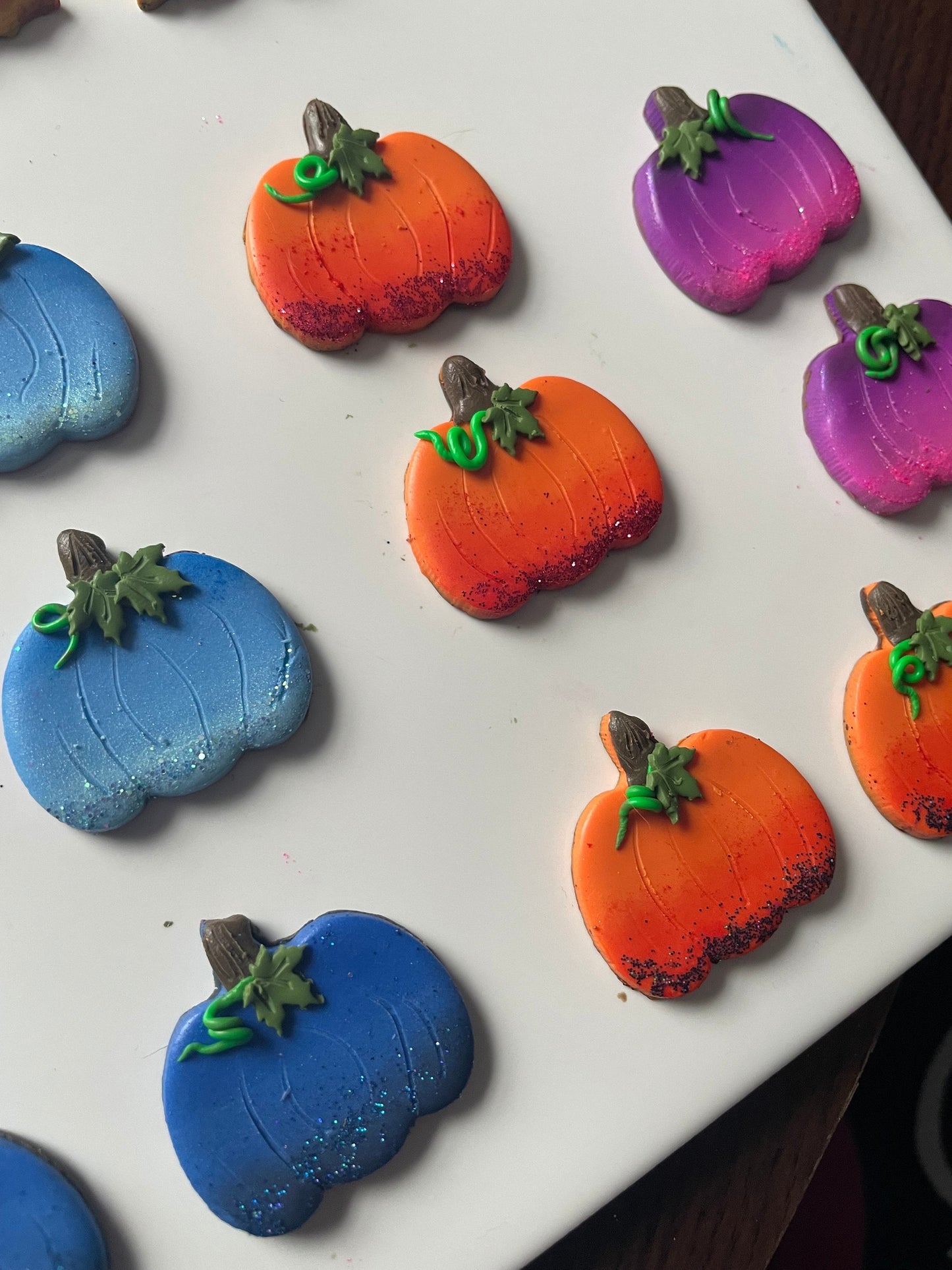 Pumpkin Ombré Sparkle Autumn Earrings