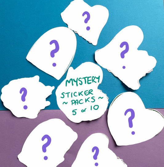 Mystery Vinyl Sticker Set - Set of 5 or 10