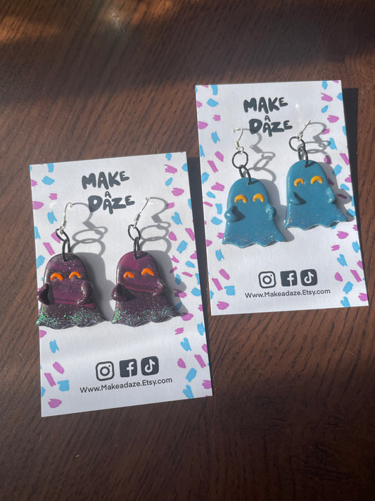Colourful sparkle Ghostie Earrings