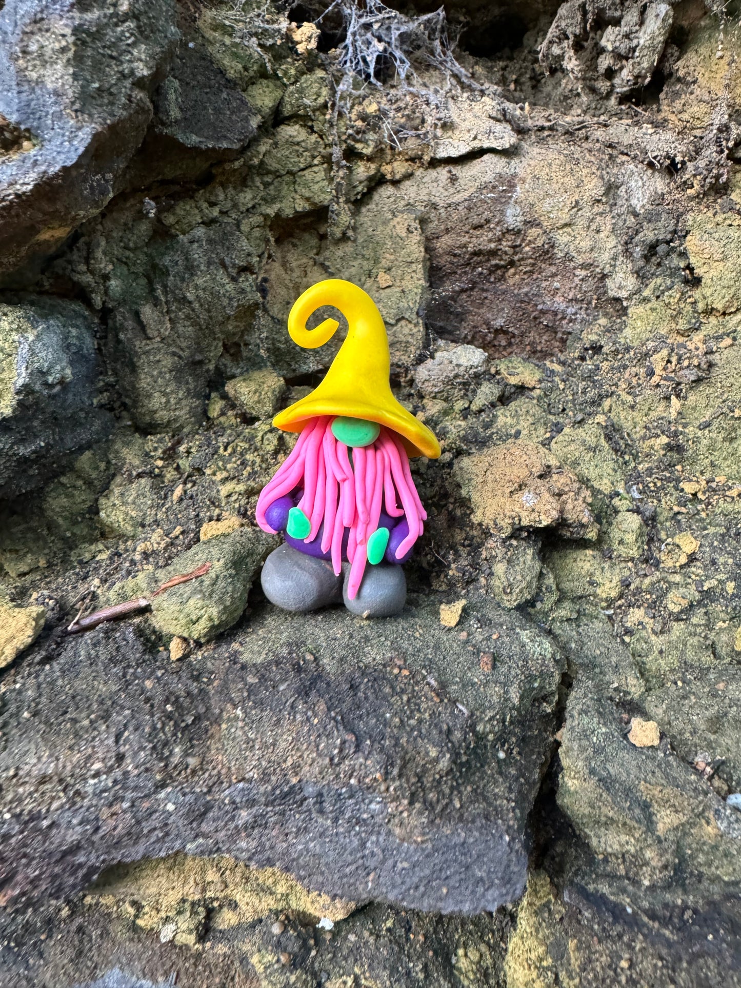 Yellow Hat Gonk with Pink Beard Gnome Buddy