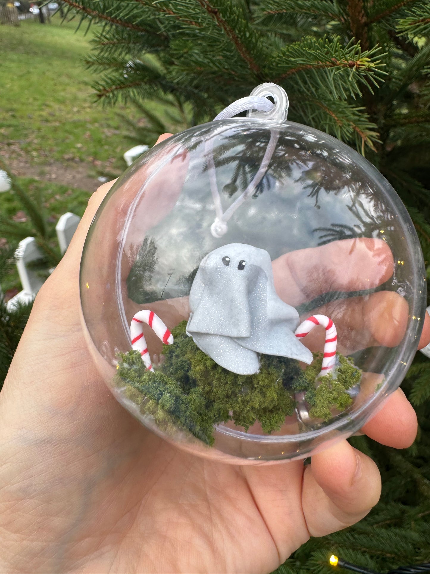 Christmas Ghost Large Bauble Decoration