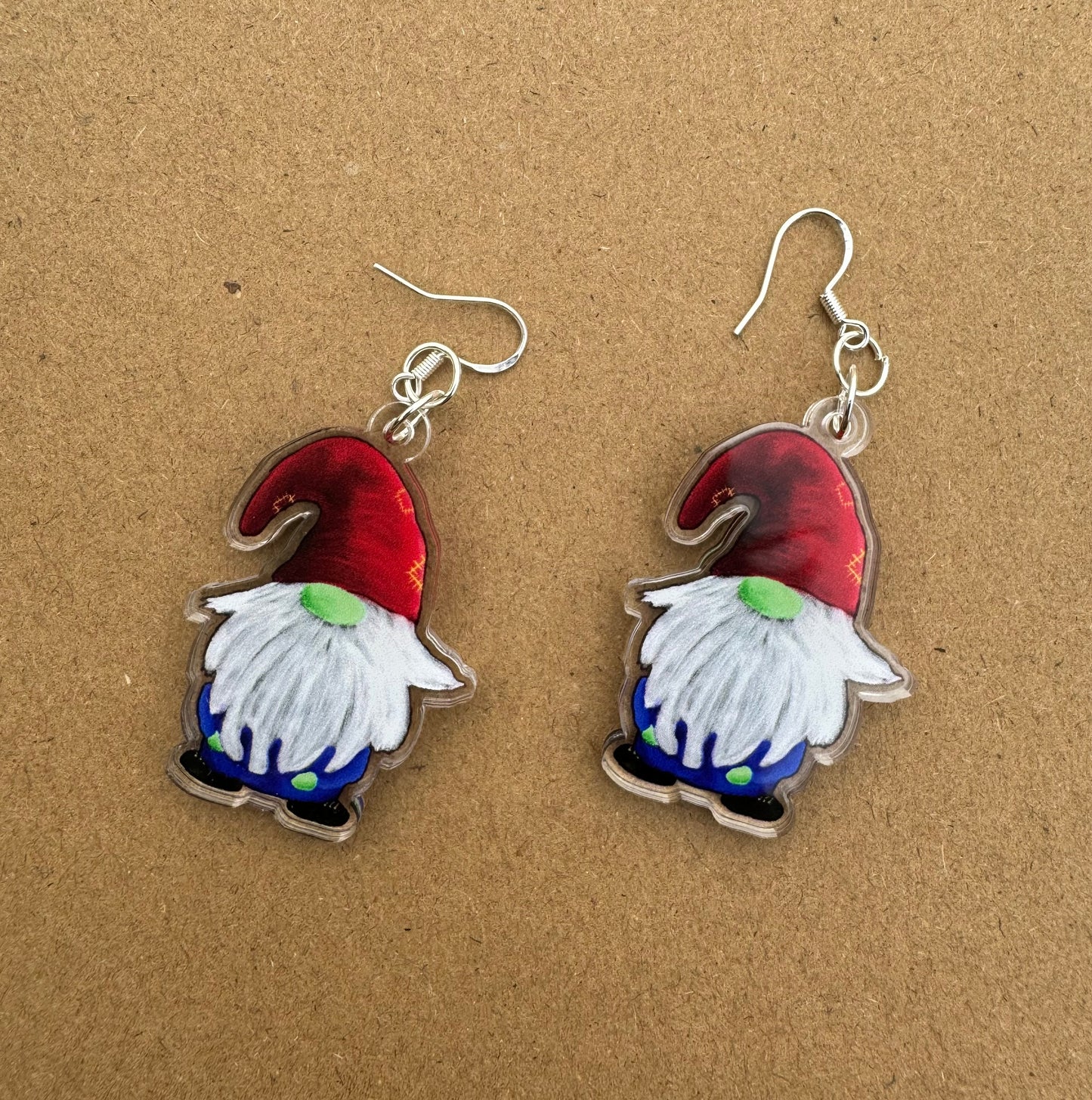 Acrylic Gnome Gonk Illustration Dangle Earrings