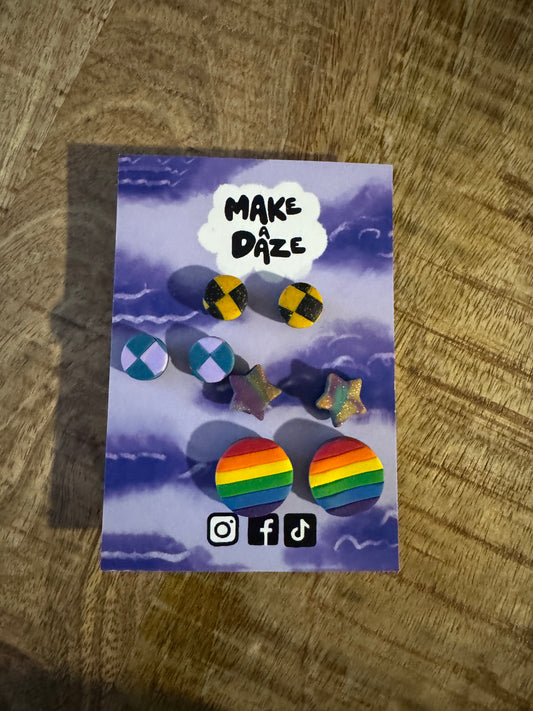 Mega Mixed studs Earring pack 4