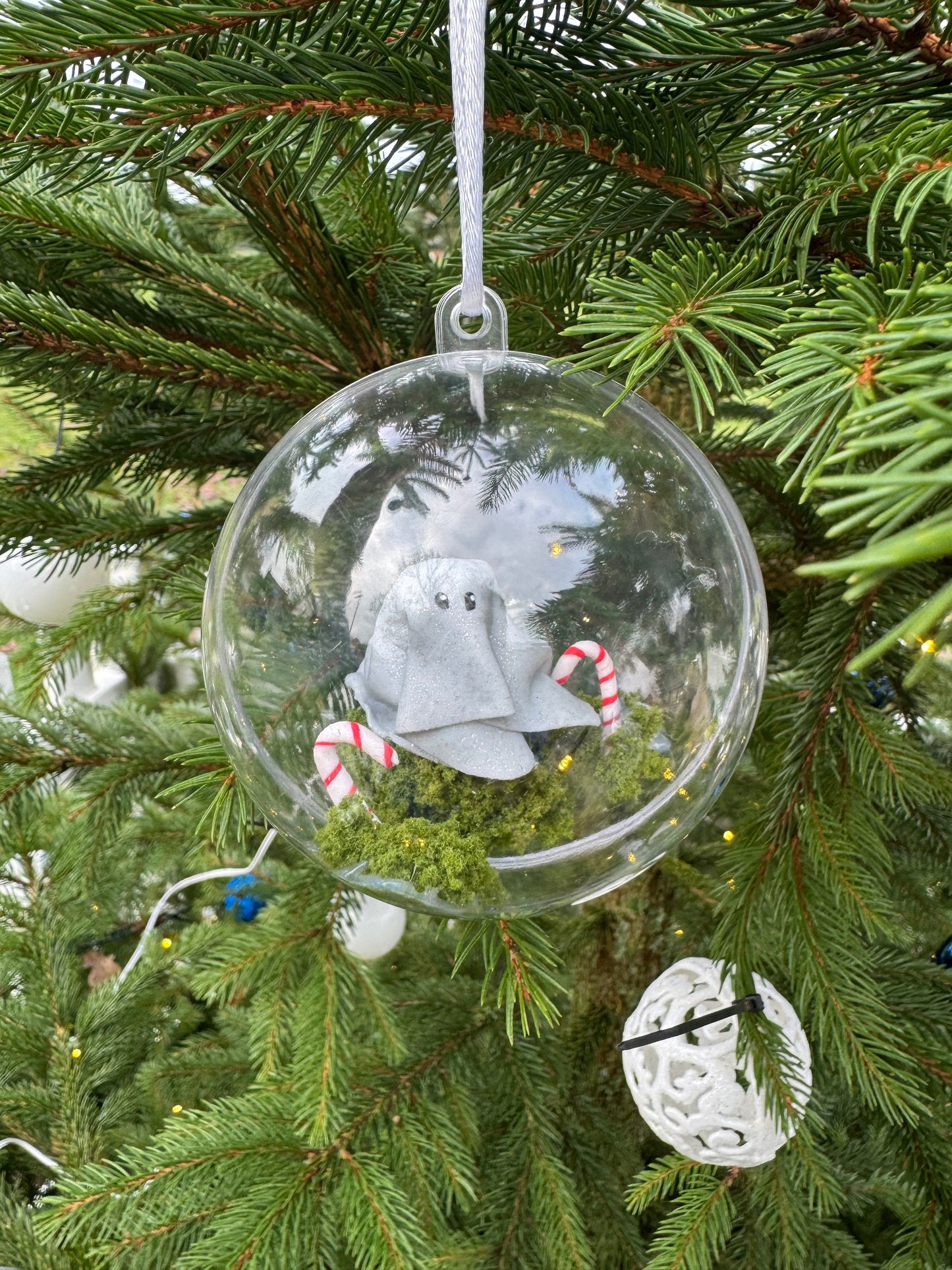 Christmas Ghost Large Bauble Decoration