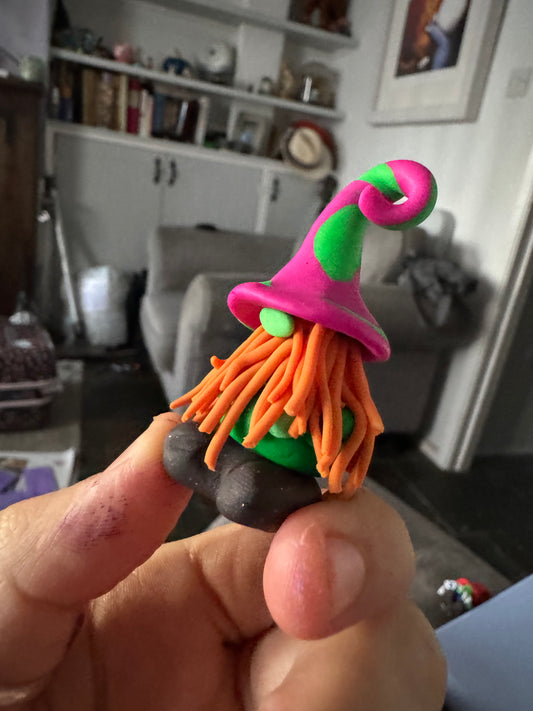 Pink & Green Swirl Hat Gnome Buddy