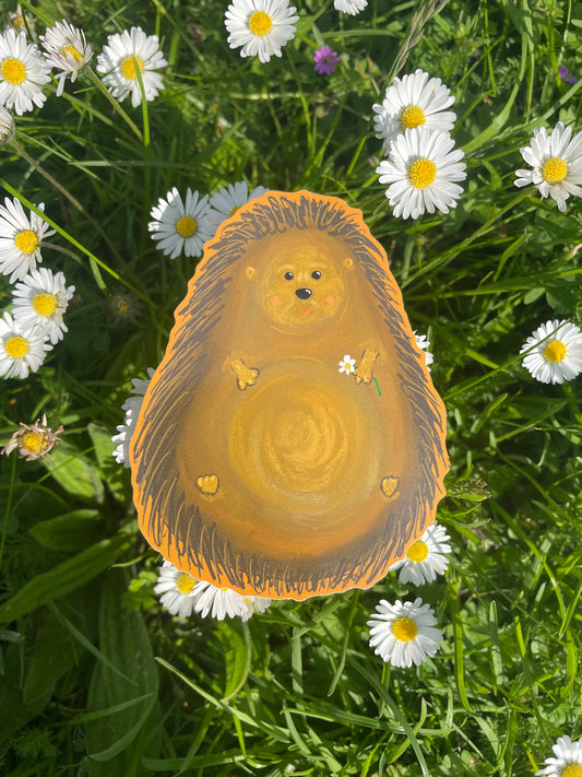 Hedgehog Tummy Vinyl Sticker